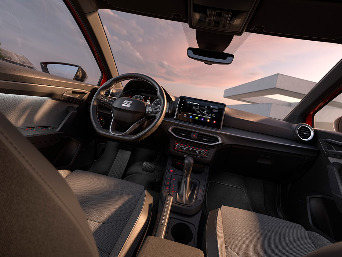 Seat ibiza interior view showcasing its details, such as the upholstery. 