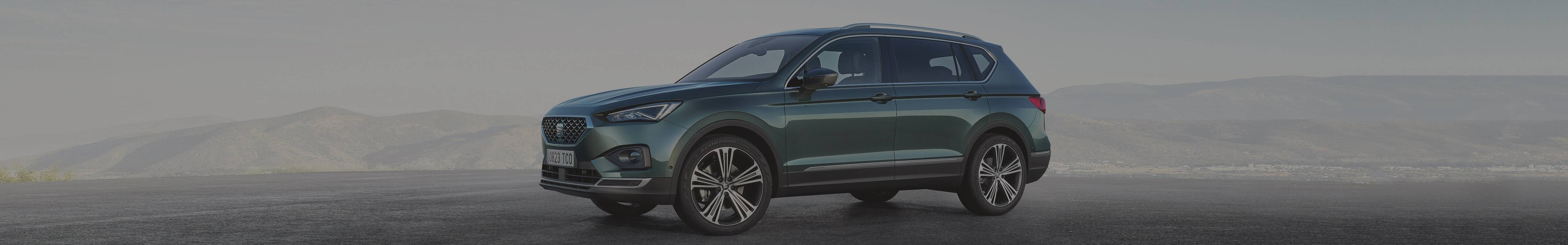 SEATʼs new flagship model the new SEAT Tarraco SUV mountains behind